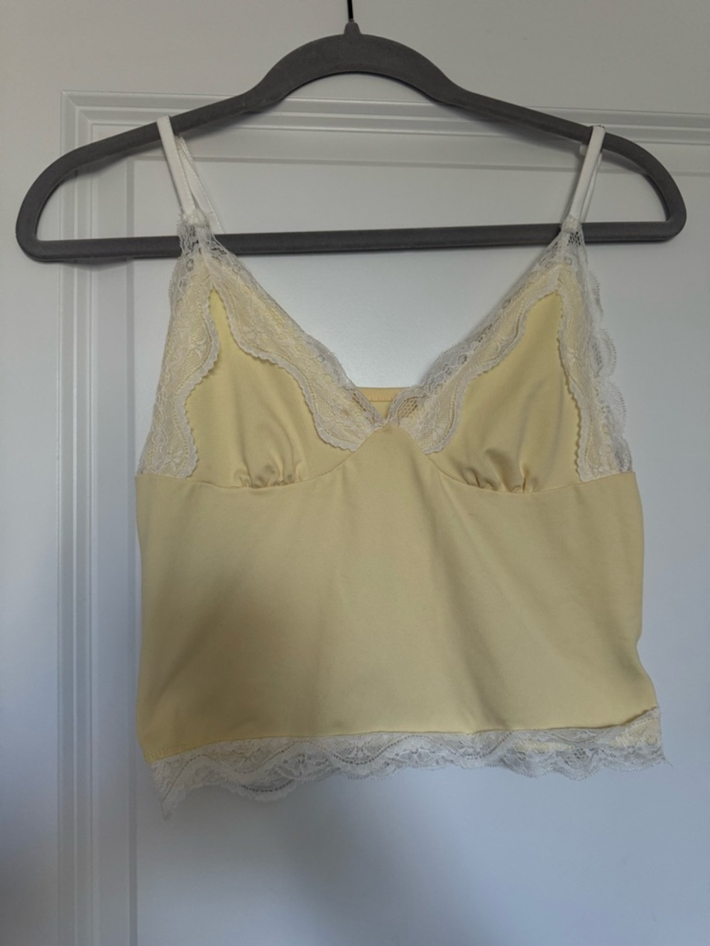 Yellow Lace-Trim Cami
